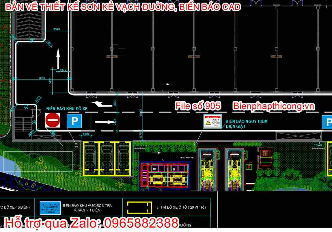 File cad vạch kẻ đường.