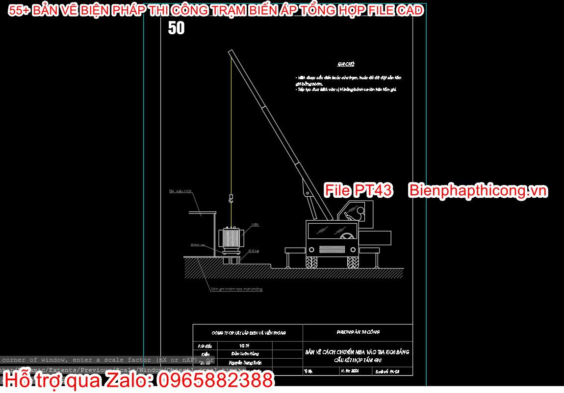 Mẫu bản vẽ bptc trạm biến áp.