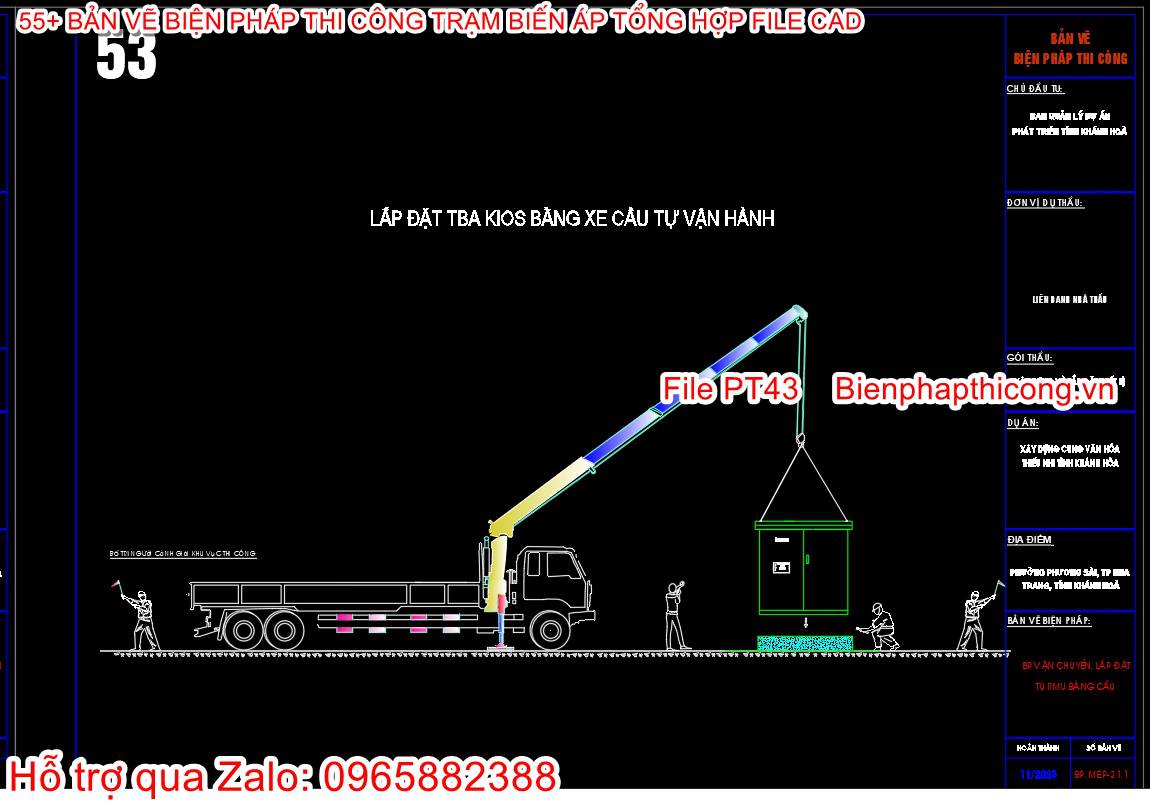 Lắp đặt tba kios xe cẩu tự vận hành.