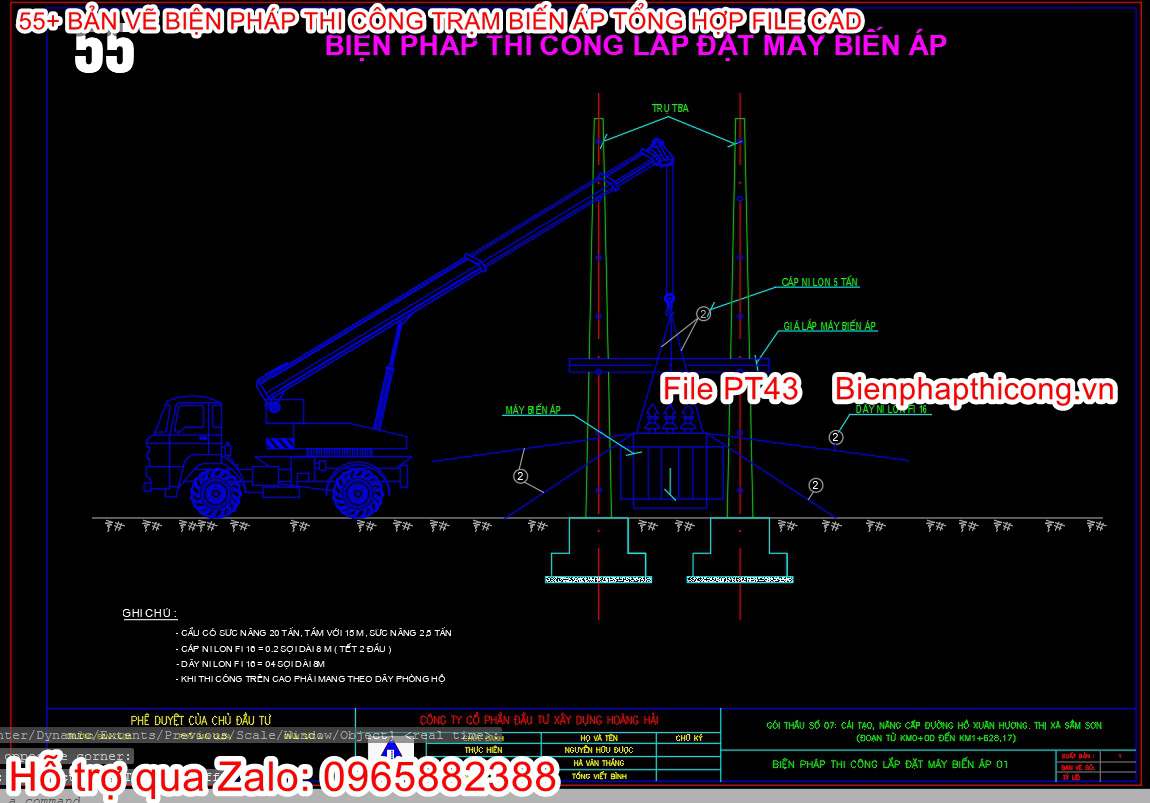 Bptc lắp đặt máy biến áp.