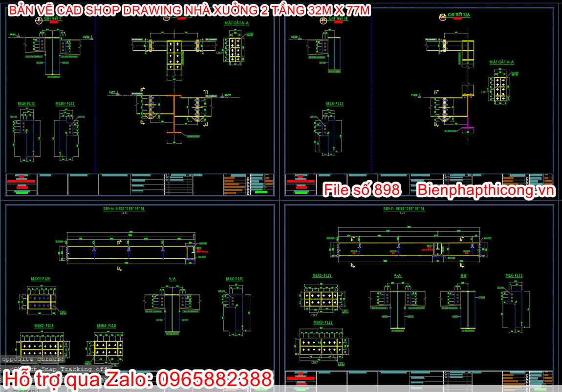 Thiết kế nhà xưởng kết cấu shop drawing.