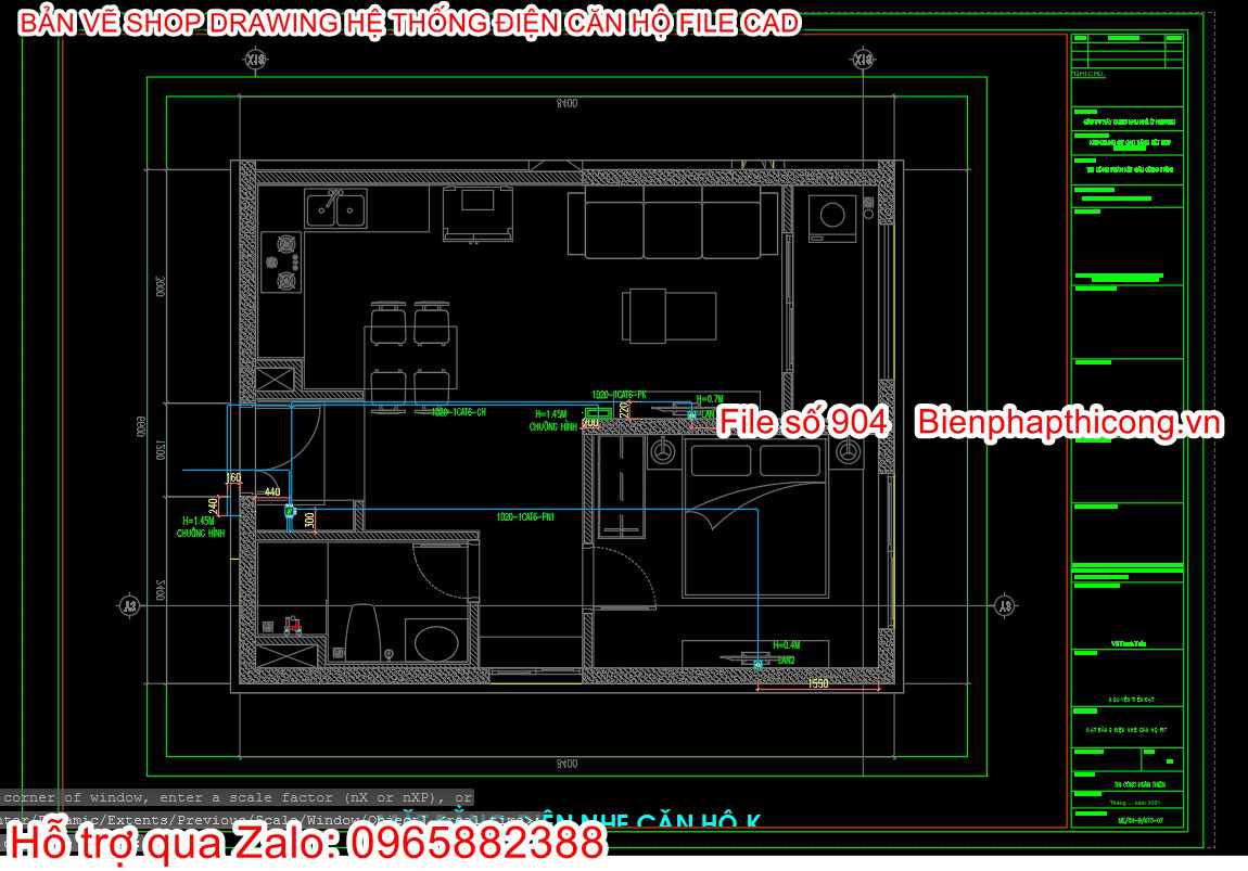 Mặt bằng cấp điện nhẹ.