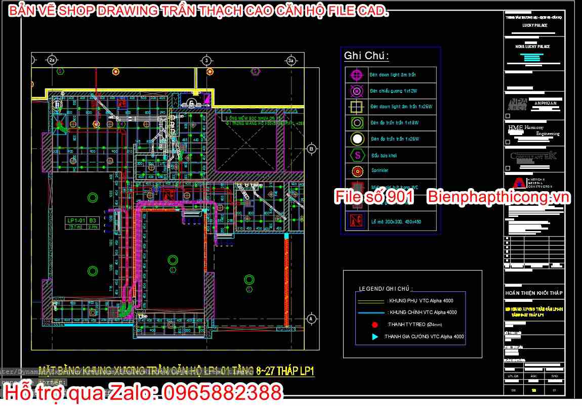 File shop drawing bản vẽ trần.