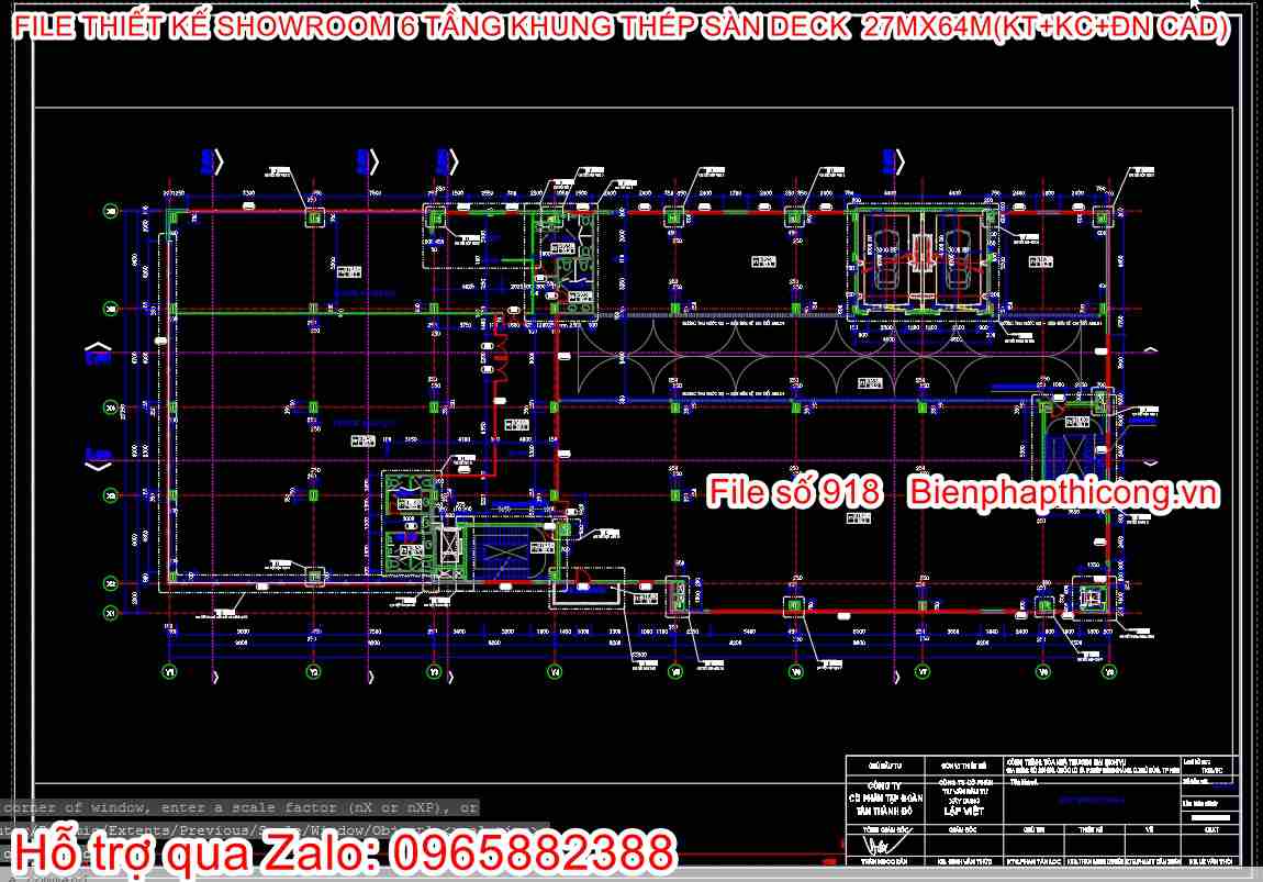 Mặt bằng tầng 4 nhà thép tiền chế cad.