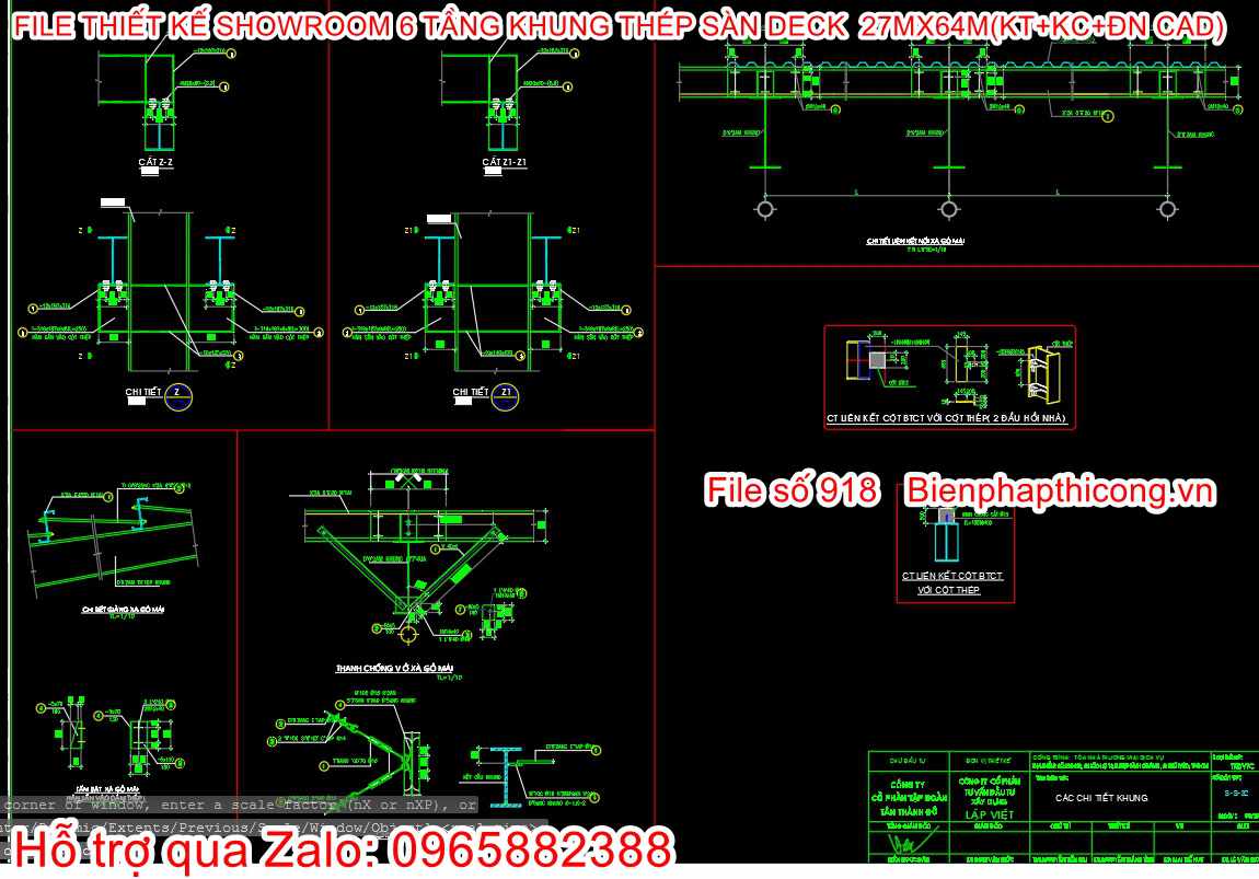 FIle thiết kế chi tiết khung cad.