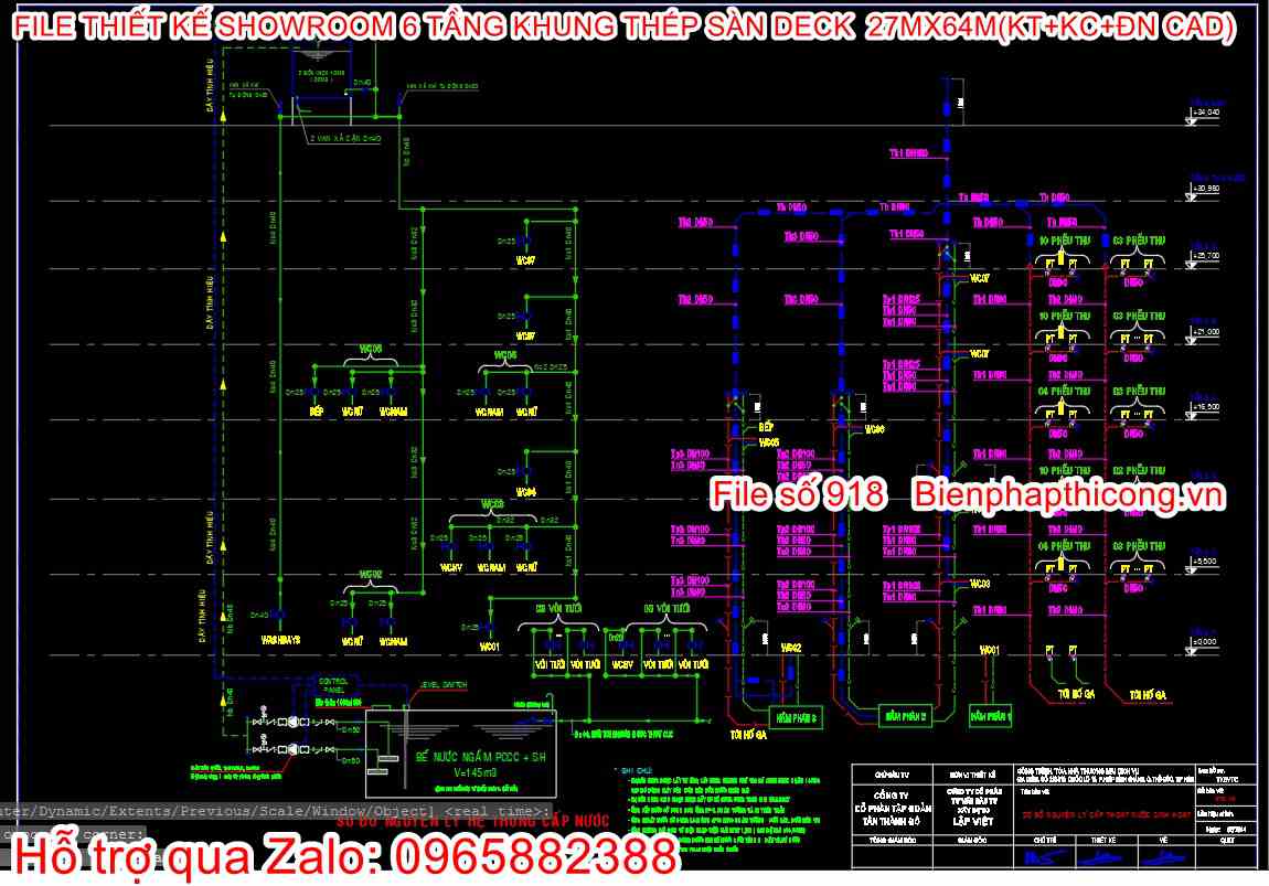 Sơ đồ cấp thoát nước.