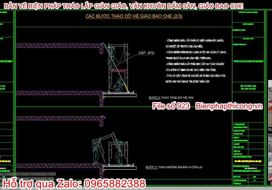 Các bước tháo dỡ hệ giáo bao che.