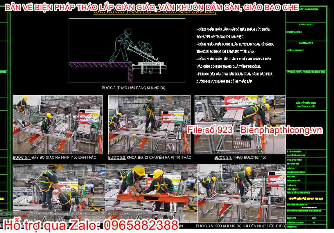 Biện pháp thi công tháo dỡ hệ giáo bao che.
