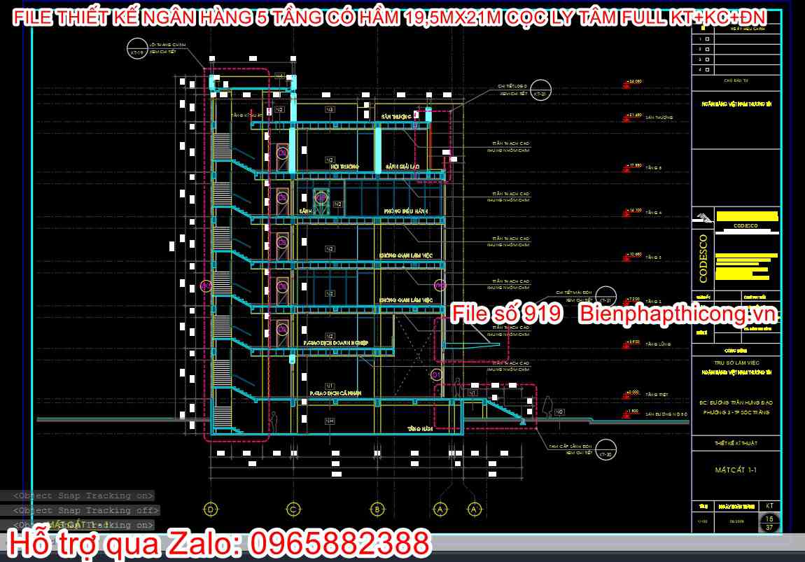 File cad mặt cắt ngân hàng cad.