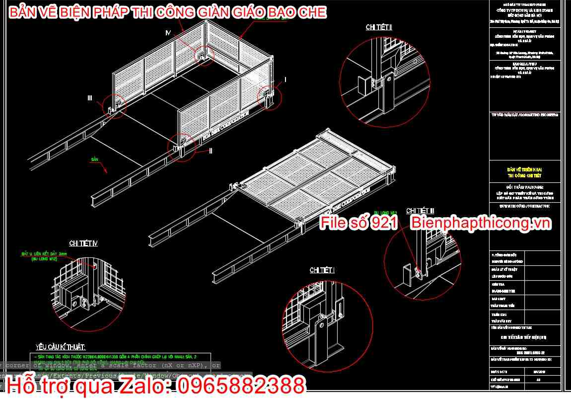 Chi tiết sàn tiếp liệu.