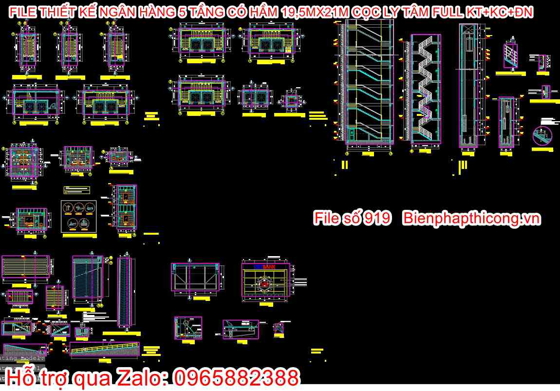 Tổng hợp bản vẽ phần cầu thang.