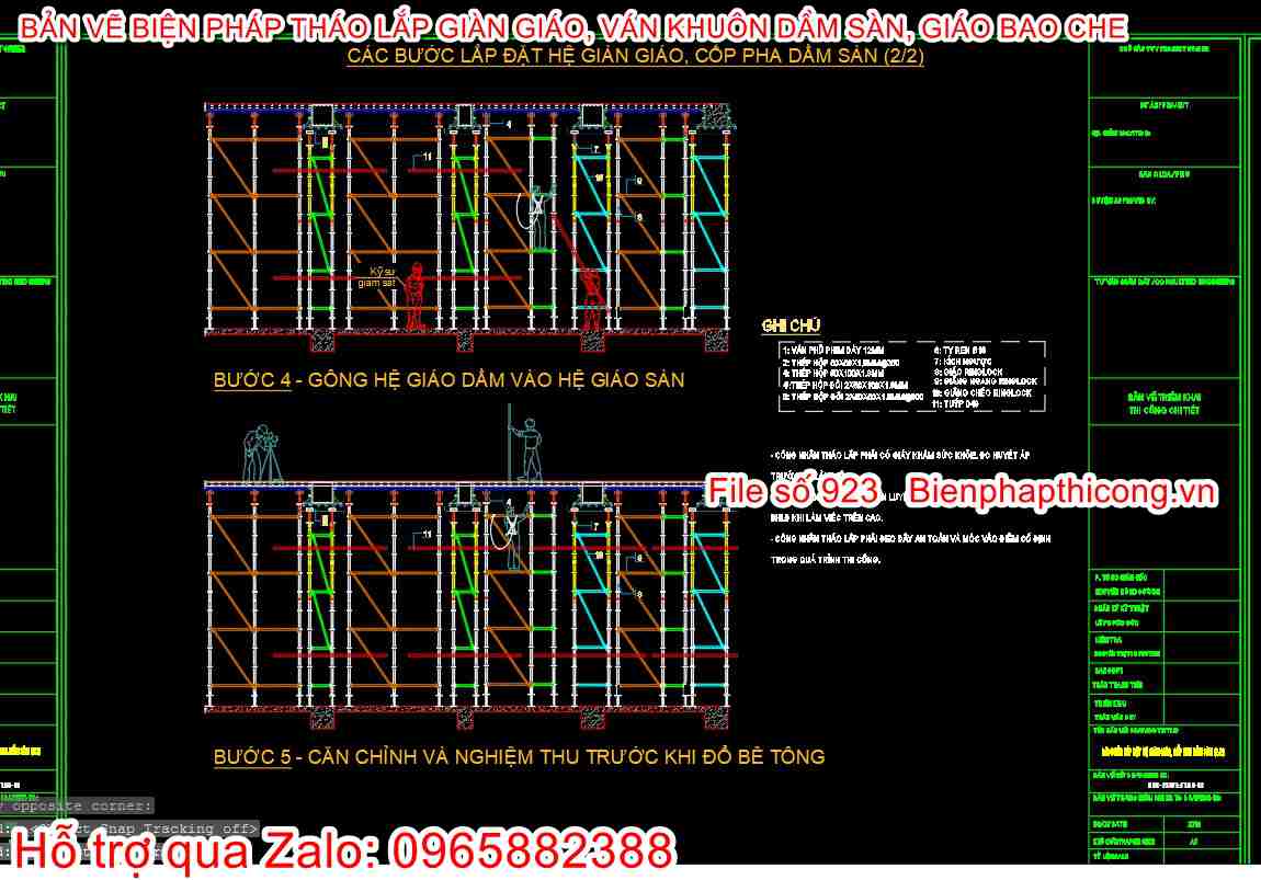 Biện pháp thi công lắp đặt hệ giàn giáo, coppha dầm sàn.