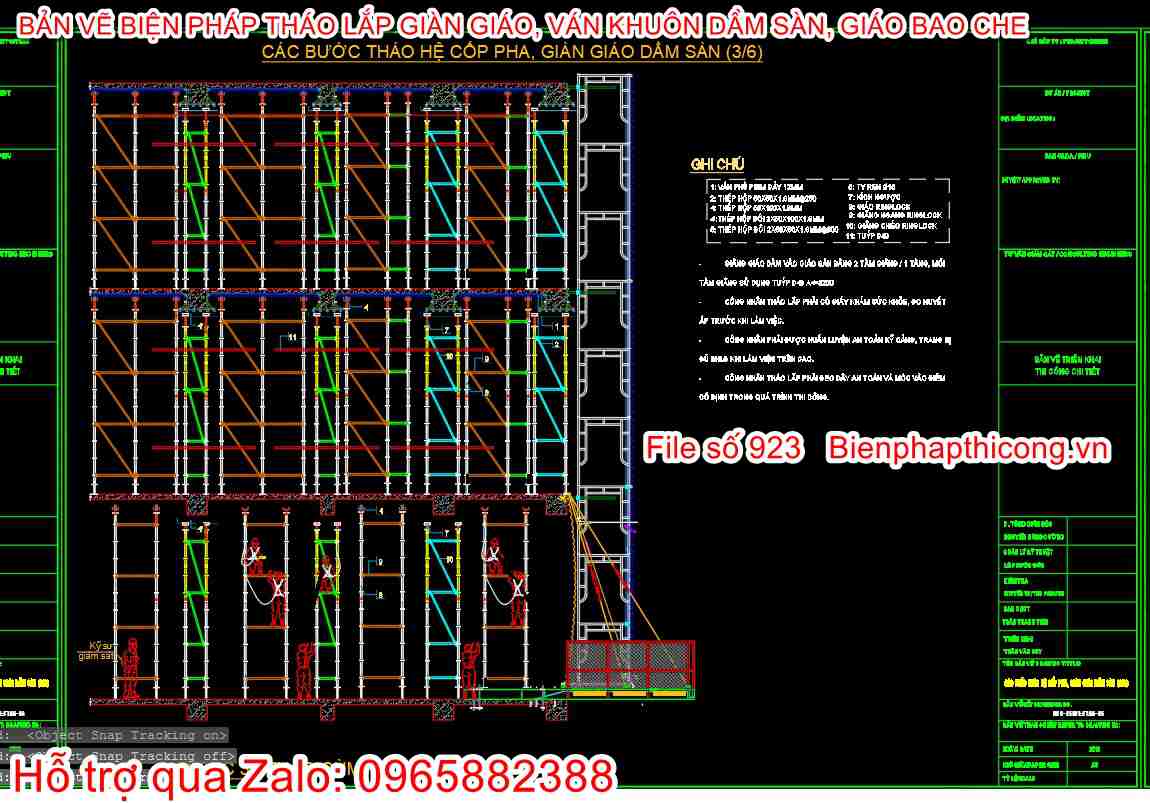 Bước tháo hệ coppha, giàn giáo dầm sàn.