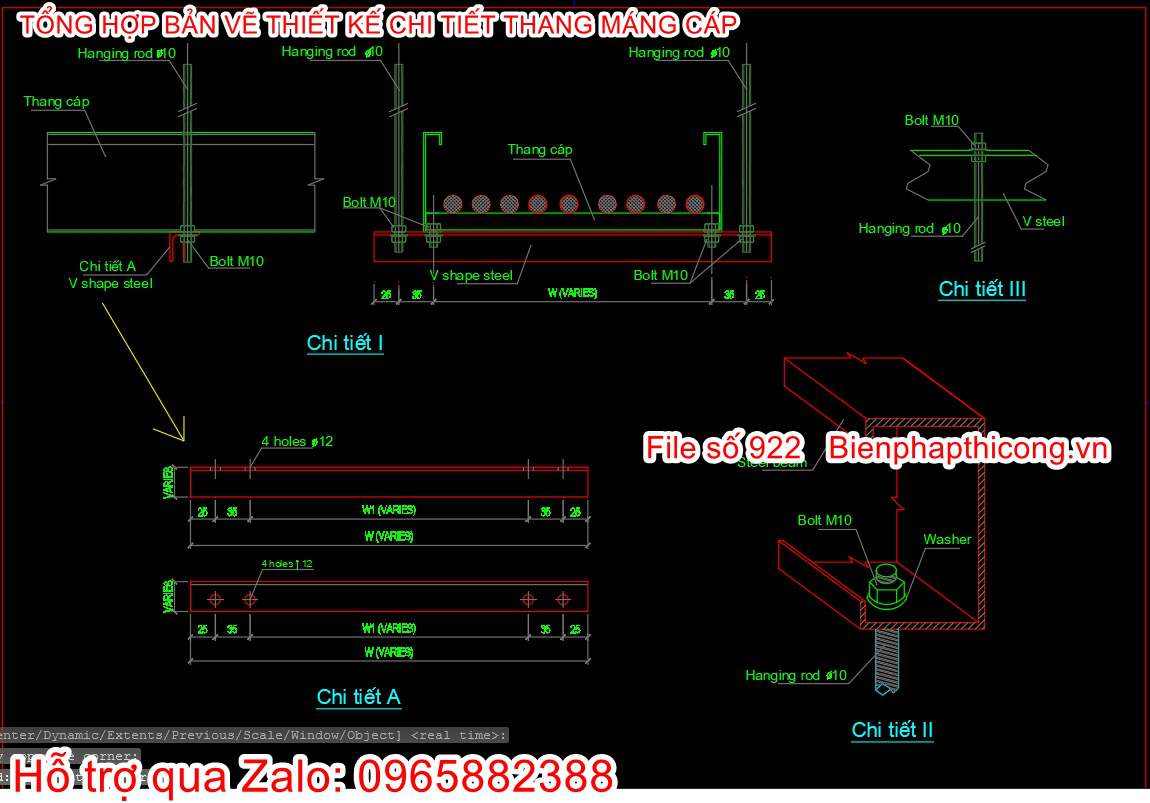 Bản vẽ cad chi tiết.