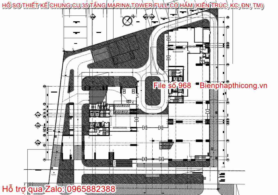 Mặt bằng thiết kế tầng 1.