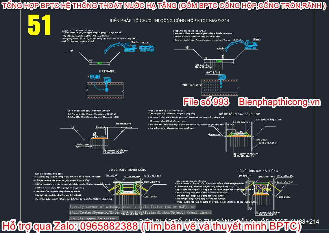 Biện pháp tổ chức thi công cống hộp BTCT.