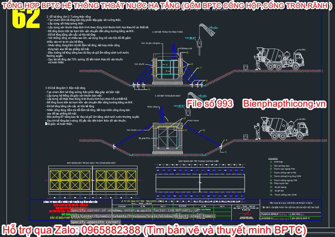 Mẫu bản vẽ bptc cống hộp đổ tại chỗ.