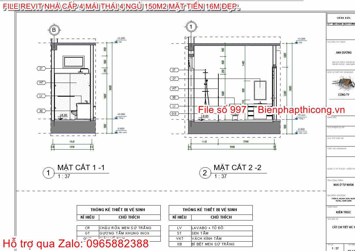 Chi tiết nhà vệ sinh file revit.