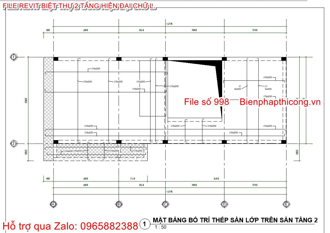 File revit thiết kế thép sàn.