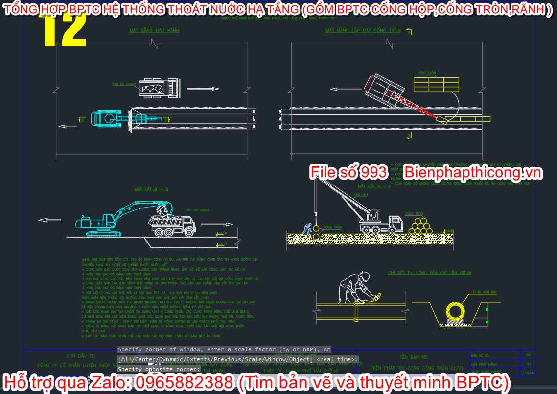 Mẫu bản vẽ bptc cống tròn.