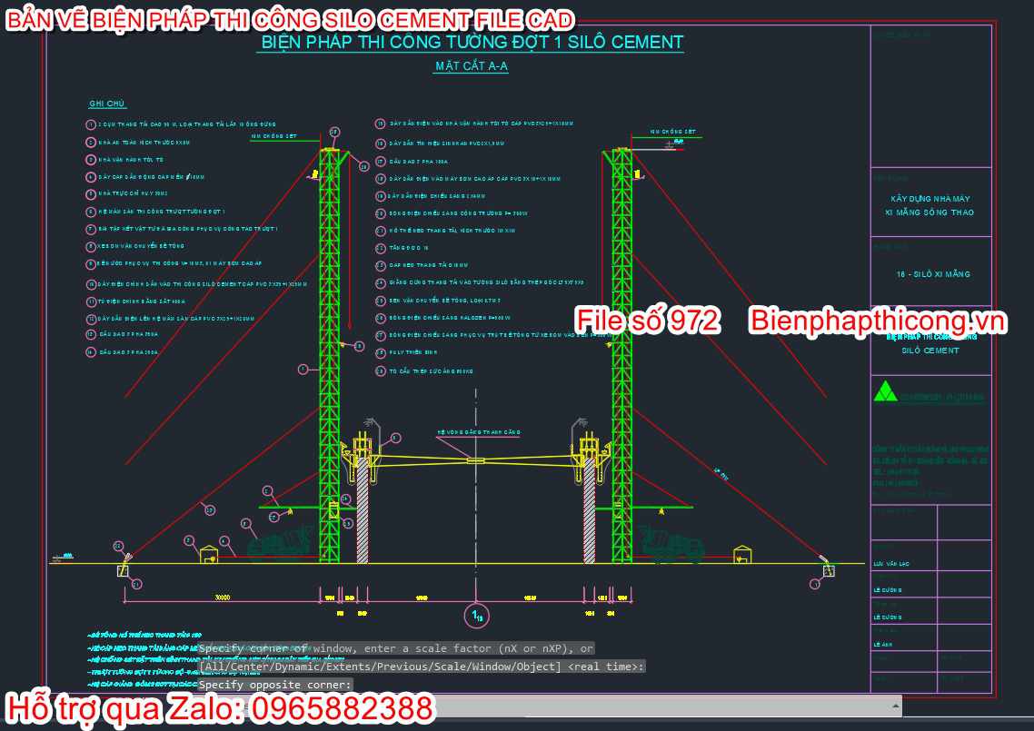 Biện pháp thi công tường Silô Cement.
