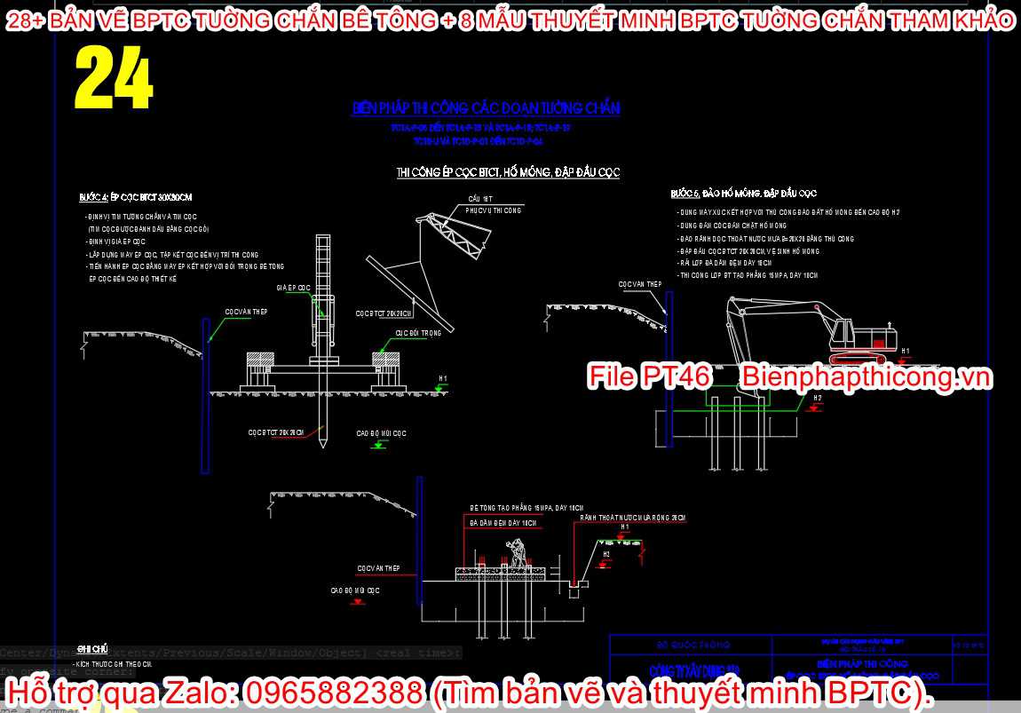 Biện pháp thi công tường chắn cọc ép.