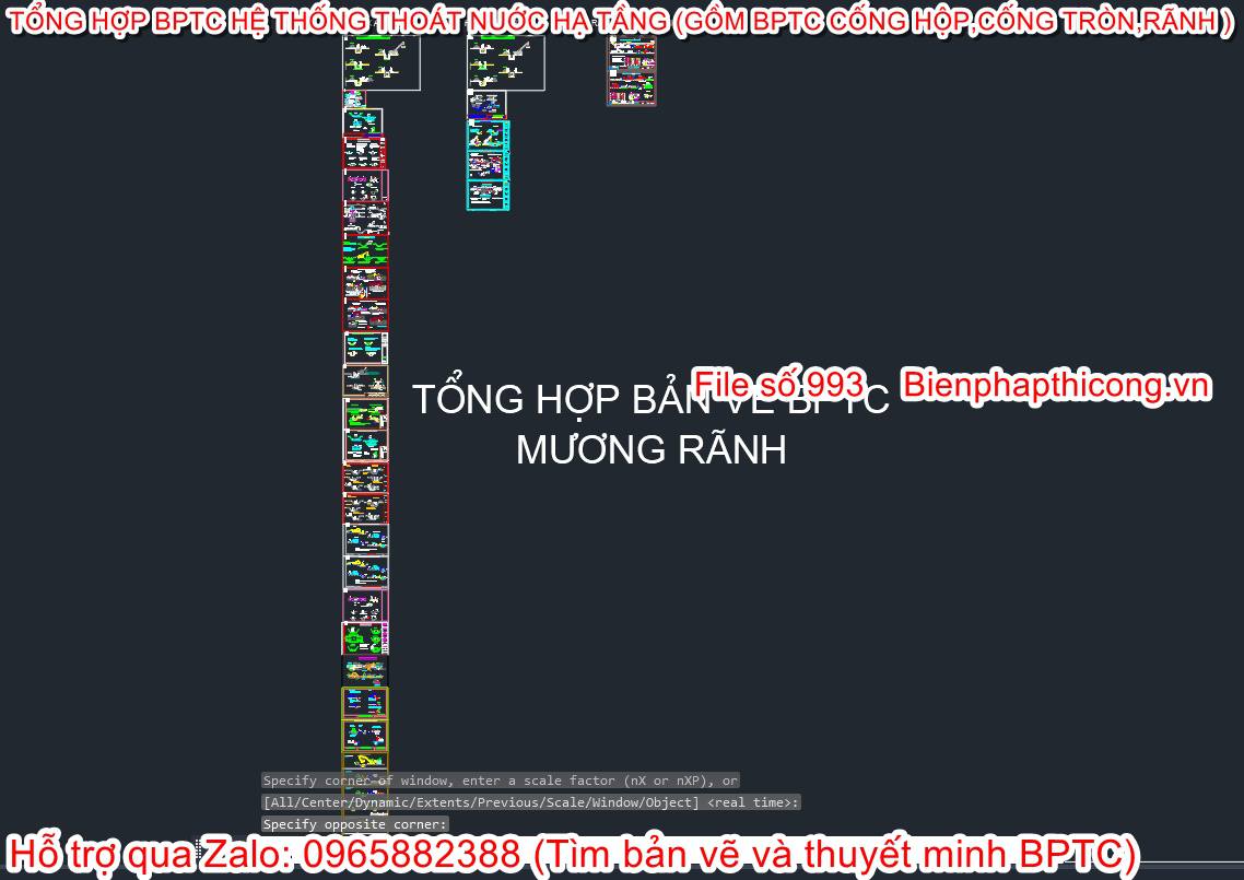 Tổng hợp bản vẽ bptc mương rãnh thoát nước.