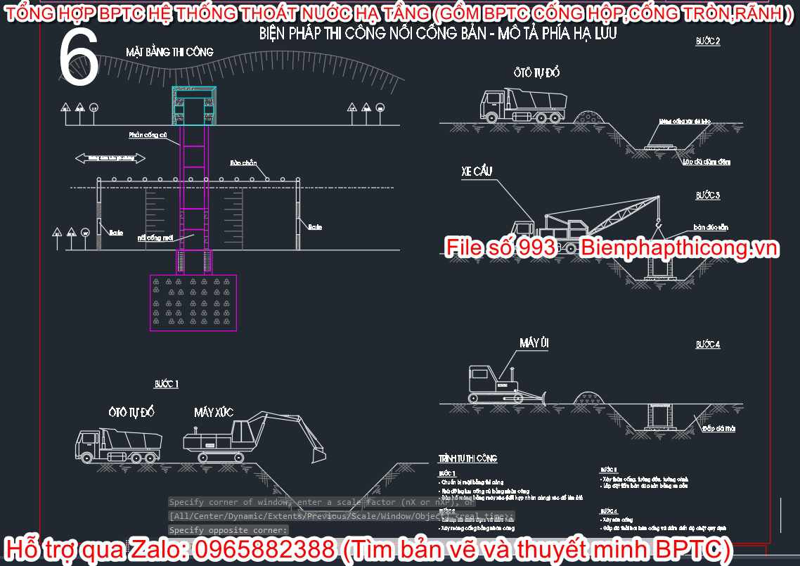 Biện pháp thi công nối cống bản.