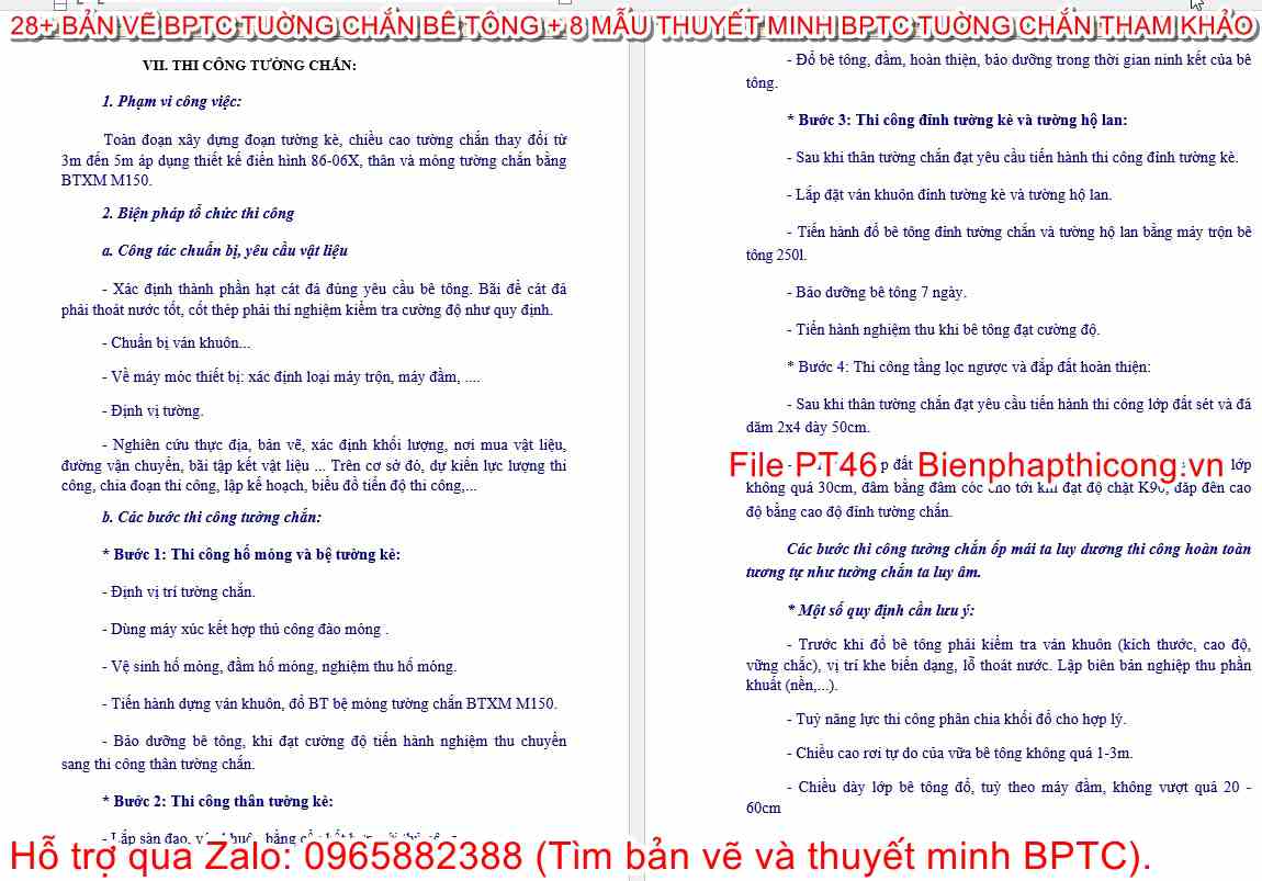File word thuyết minh BPTC tường chắn.