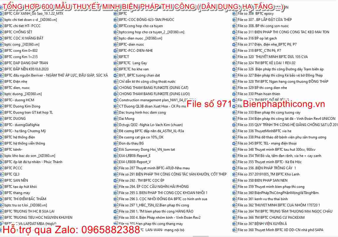 Mẫu 600 thuyết minh bptc hay.