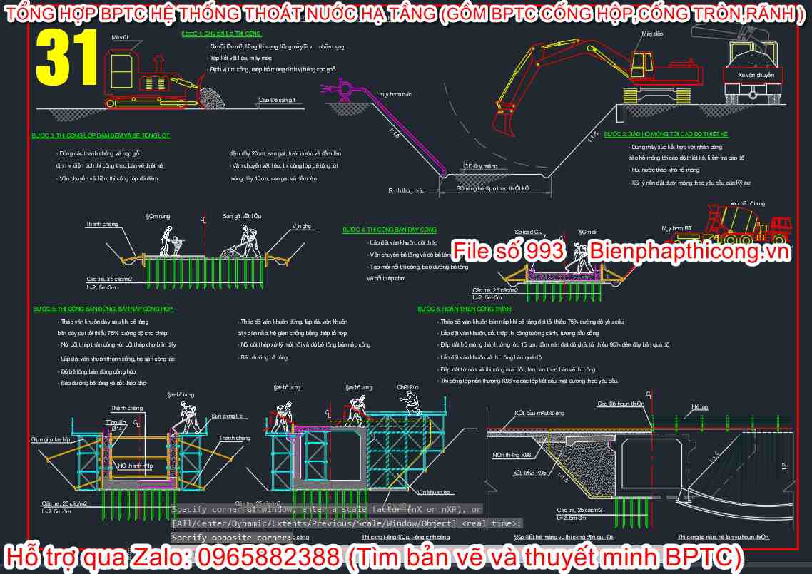 Bản vẽ bptc cống hộp đúc sẵn.