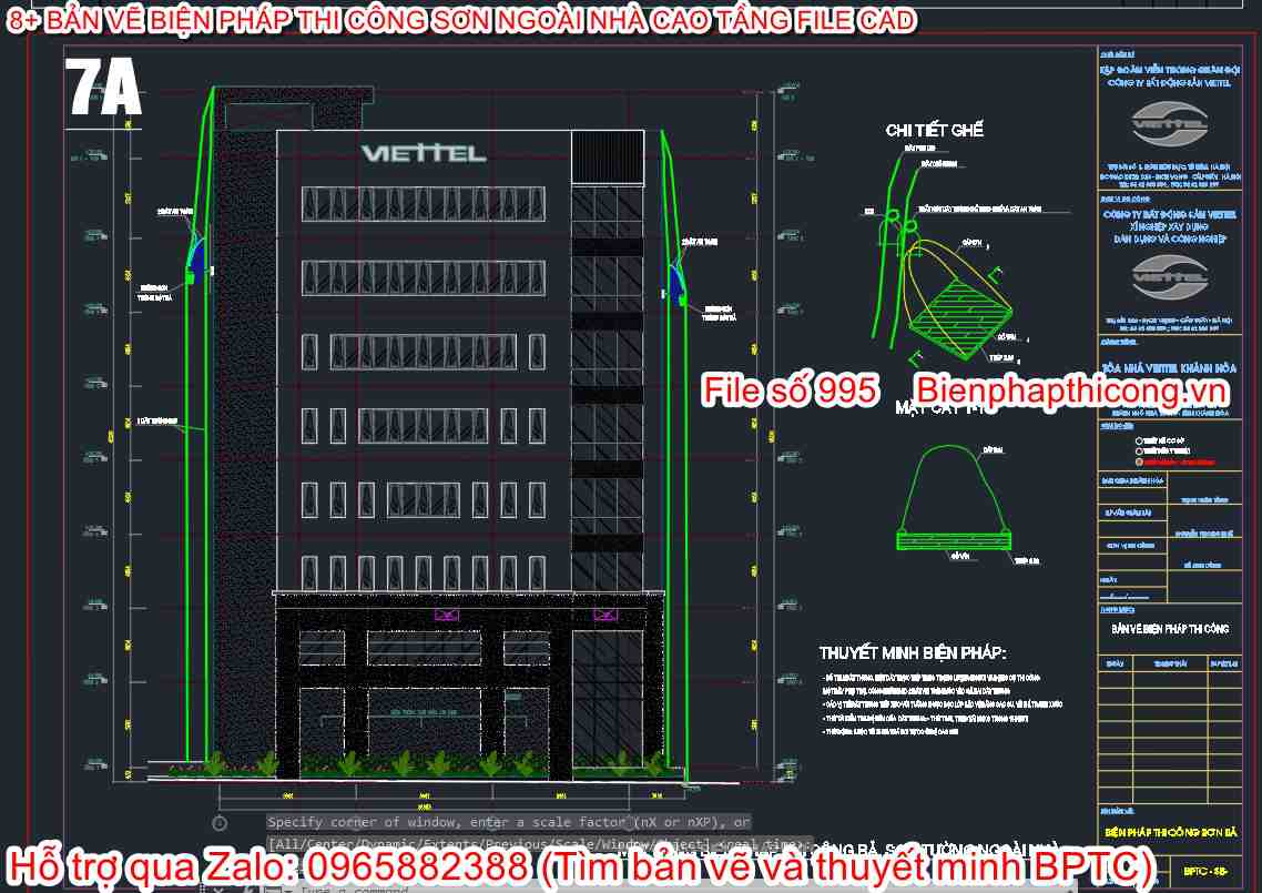File cad bptc sơn tường ngoài nhà.