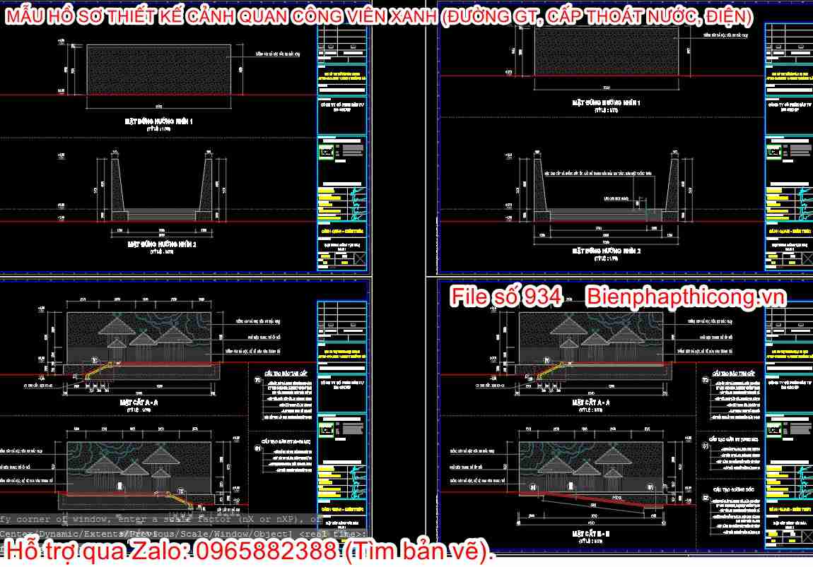 File cad cổng văn hóa công trình cảnh quan công viên.