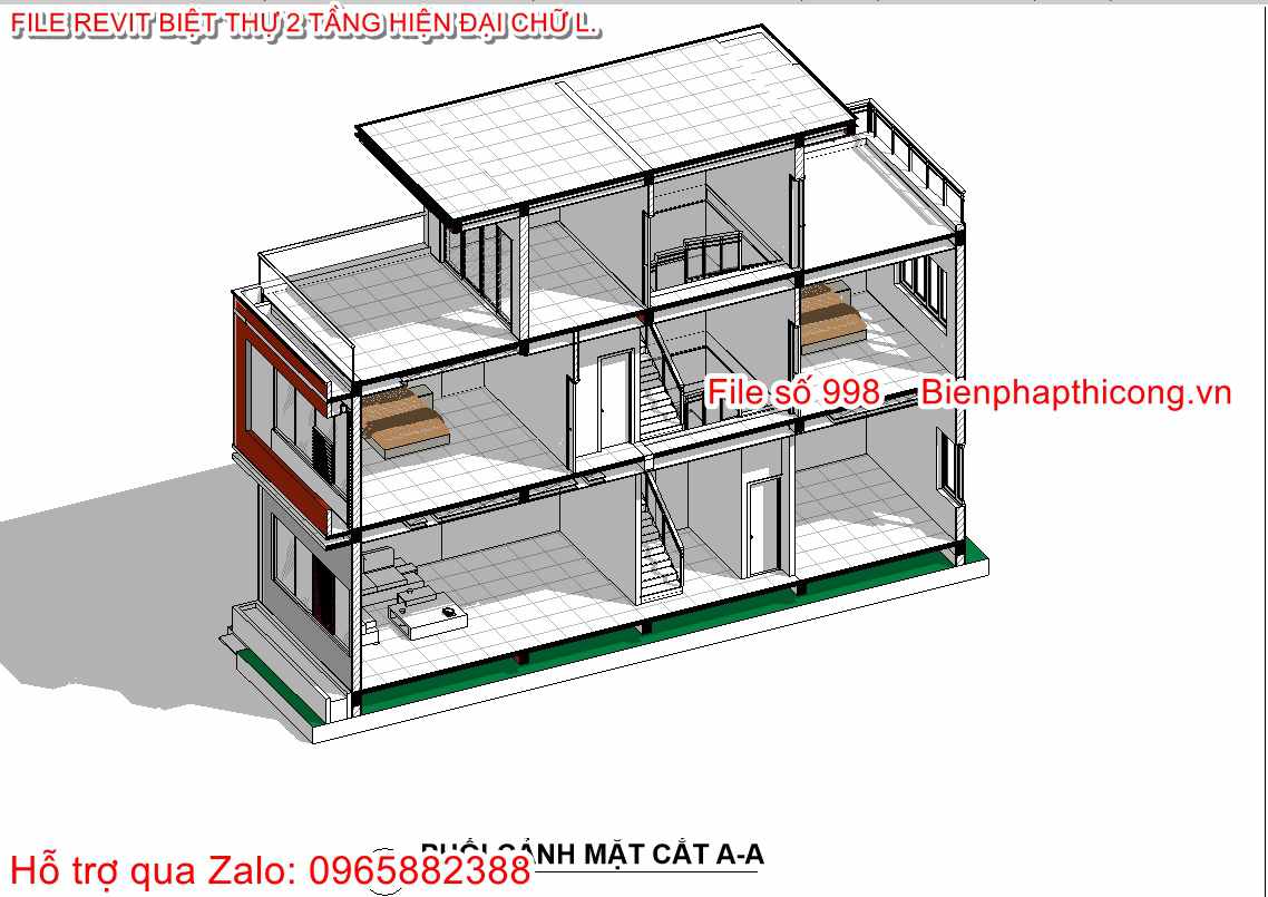 File revit mặt cắt biệt thự.
