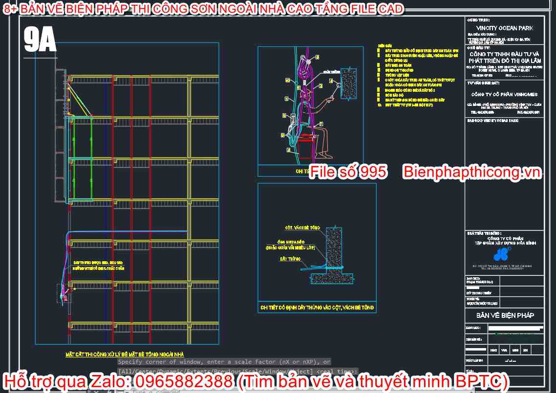 Biện pháp tổ chức thi công sơn tường ngoài nhà cao tầng.